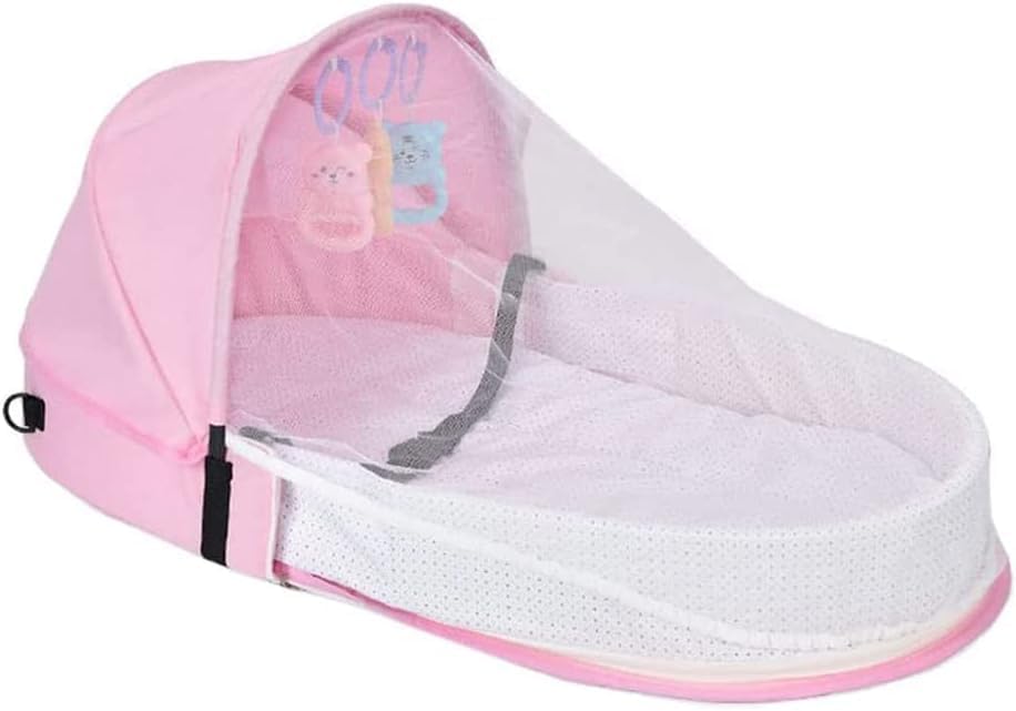 Baby Travel Cot with Mosquito Net and Awning