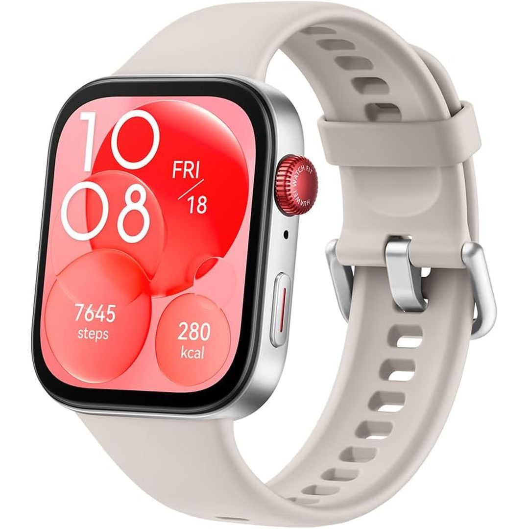 HUAWEI WATCH FIT 3, 1.82" AMOLED Display, Ultra-Slim Design, All-Round Fitness Management, Comprehensive Health Management, Durable Battery Life, Compatible with iOS & Android, White