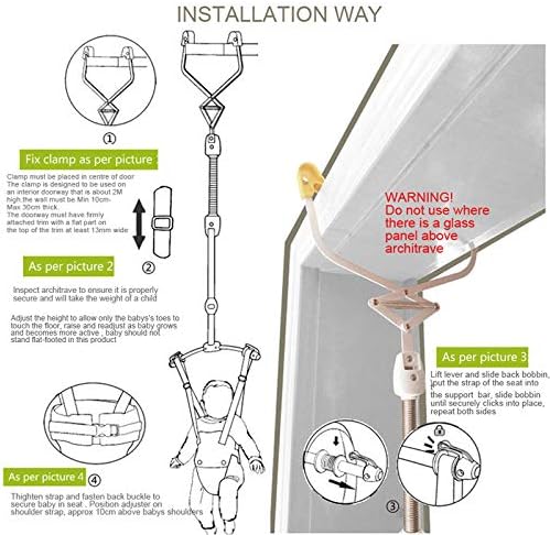 HI SUYI Baby Door Jumpers and Bouncers Exerciser Set with Door Clamp Adjustable Strap for Toddler Infant 6-24 Months CPC & CE Certified