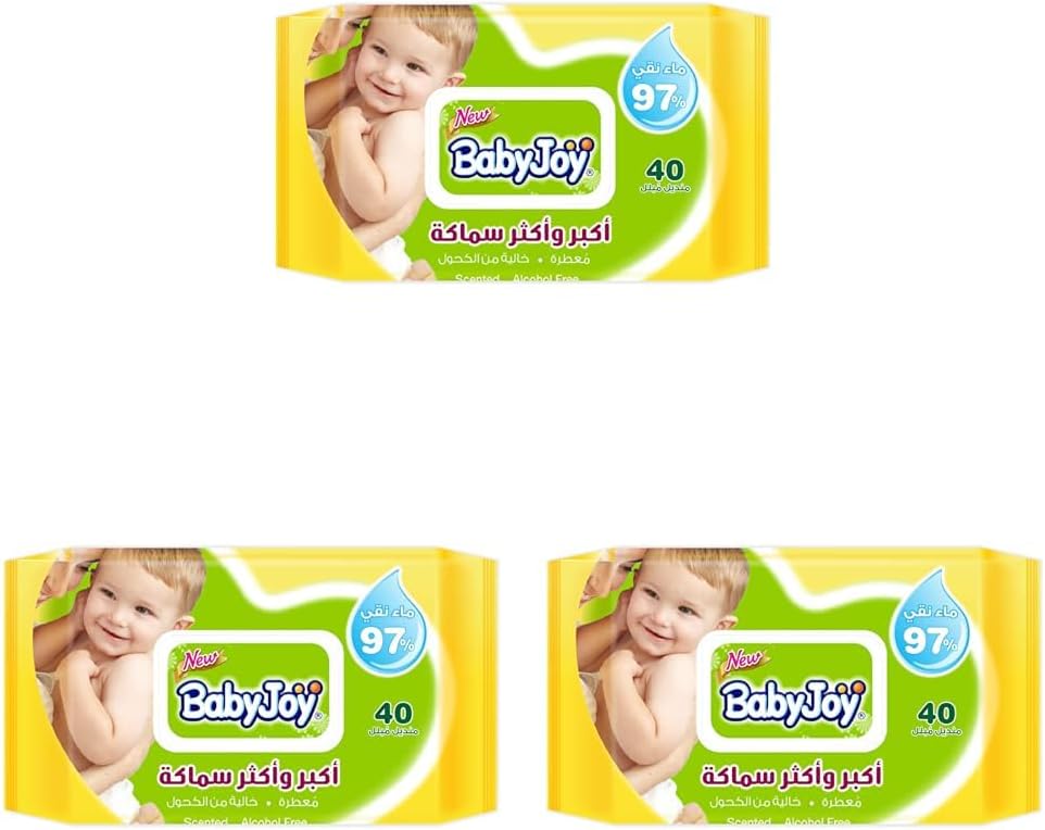 BabyJoy Thick and Large Scented, 40 Wet Wipes