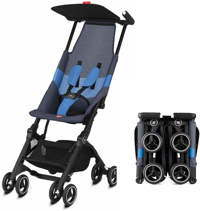 gb Pockit+ All City, Ultra Compact Lightweight Travel Stroller with Front Wheel Suspension