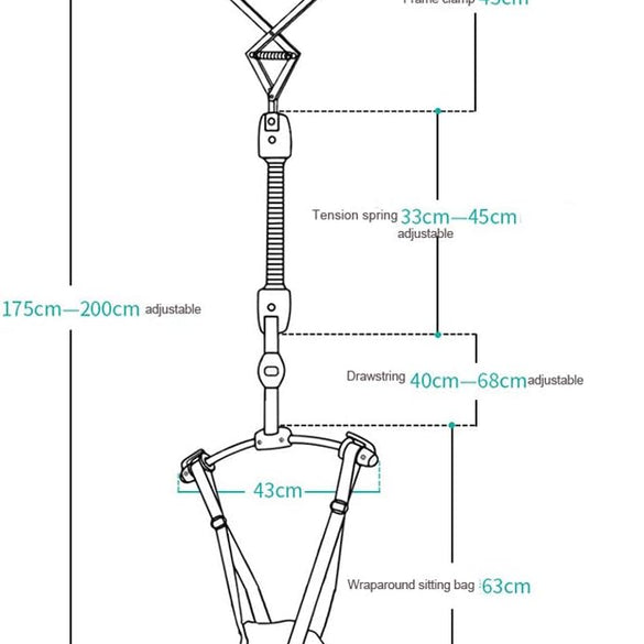 HI SUYI Baby Door Jumpers and Bouncers Exerciser Set with Door Clamp Adjustable Strap for Toddler Infant 6-24 Months CPC & CE Certified