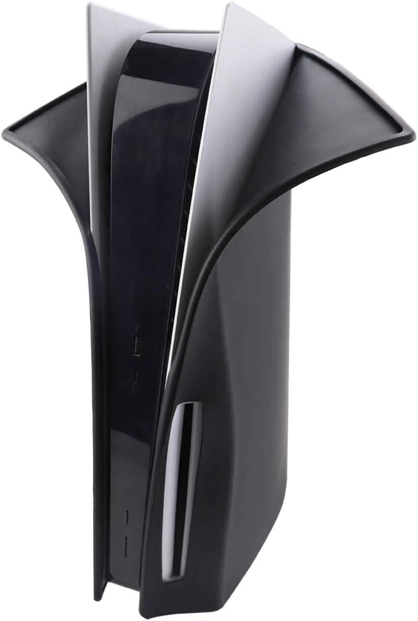 DMLNN PS5 Silicone Skin Cover, Dustproof Anti-Scratch Anti-Fall Waterproof Protector Case for Sony Playstation 5 Disk Edition (Disk Edition, Black)