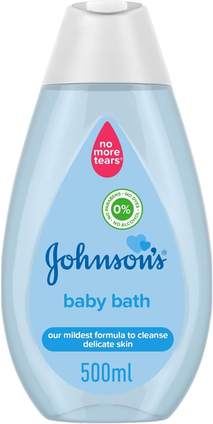 Johnson's Baby Bath, no more tears formula, specially developed to gently cleanse your baby’s delicate skin without drying it, 500ml (Packaging may vary)