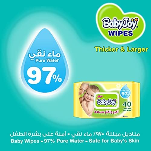 BabyJoy Thick and Large Scented, 40 Wet Wipes