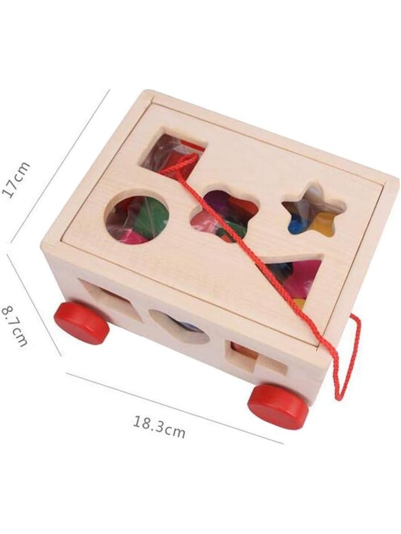 other AM ANNA Kid's Wooden Building Blocks Eductional Toys,red