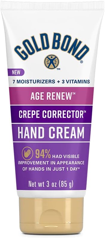 Gold Bond Age Renew Crepe Corrector Hand Cream, Replenishing & Smoothing Formula, 3 oz.