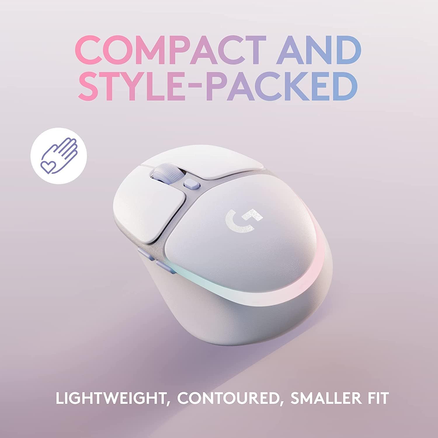 Logitech G705 Wireless Gaming Mouse, Customizable LIGHTSYNC RGB Lighting, Lightspeed Wireless, Bluetooth Connectivity, Lightweight, PC/Mac/Laptop - White Mist