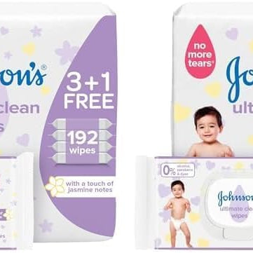 Johnson's Baby Ultimate Clean, 3X4X48, 576 Baby Wet Wipes