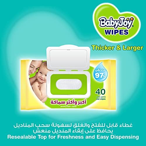 BabyJoy Thick and Large Scented, 40 Wet Wipes
