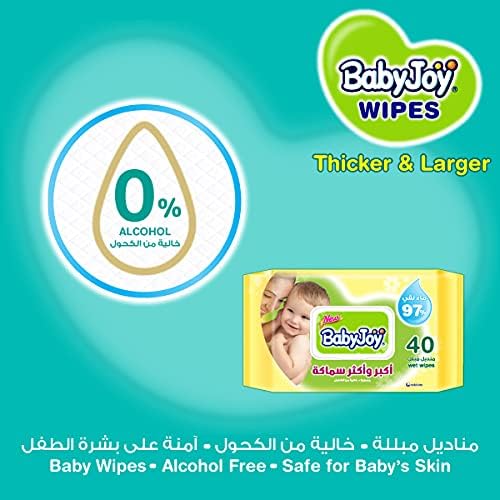 BabyJoy Thick and Large Scented, 40 Wet Wipes