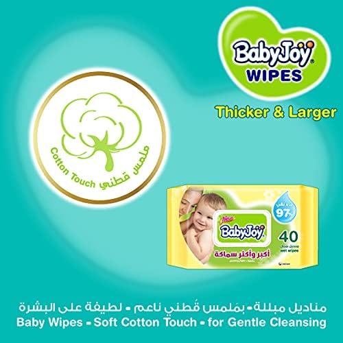 BabyJoy Thick and Large Scented, 40 Wet Wipes