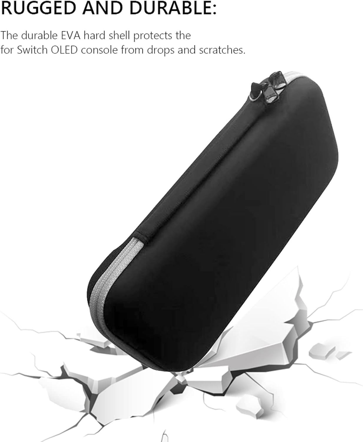 Carrying Case for Nintendo Switch OLED, Travel Carrying Case Pouch Accessories for Switch OLED, Include Screen Protector, Protective Cover Case, Data Cable, Kickstand &Thumb Grip Caps