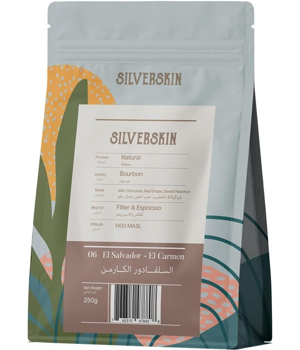 Silverskin Coffee Roasters Specialty Coffee, El Salvador ElCarmen Whole Bean for Espresso & Filter 1kg
