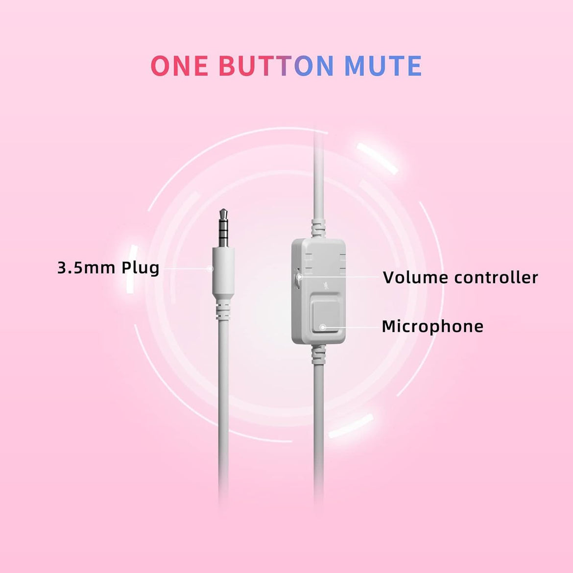 SOMIC G951s Pink Stereo Gaming Headset with Mic for PS4,Xbox,PC,Mobile Phone,3.5mm Noise Reduction Cat Ear Headphones Lightweight Over Ear Headphones for Girls