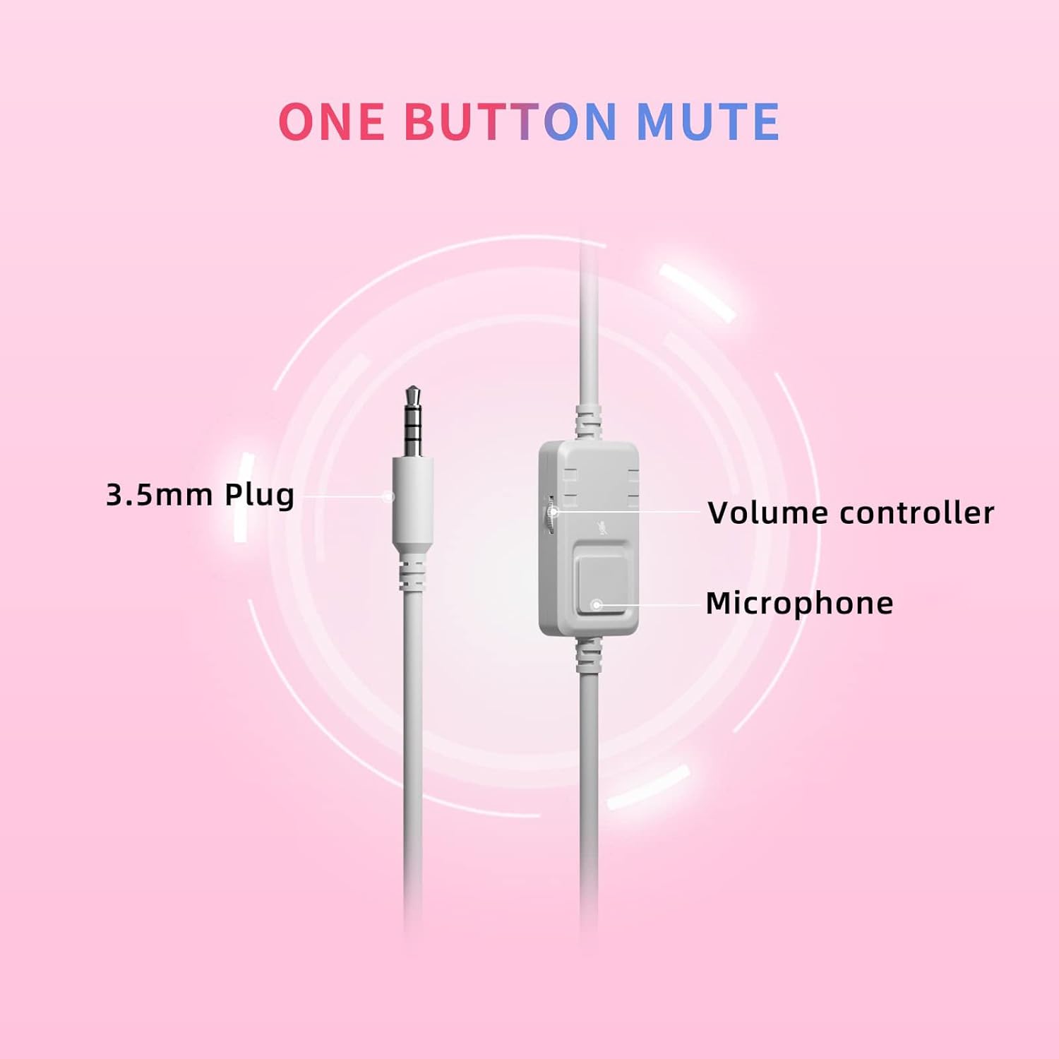 SOMIC G951s Pink Stereo Gaming Headset with Mic for PS4,Xbox,PC,Mobile Phone,3.5mm Noise Reduction Cat Ear Headphones Lightweight Over Ear Headphones for Girls