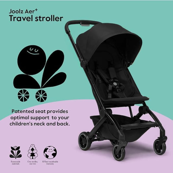 gb Pockit+ All City, Ultra Compact Lightweight Travel Stroller with Front Wheel Suspensio