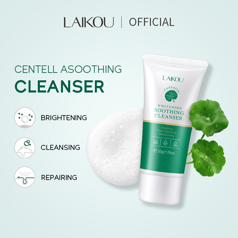LAIKOU Centella Soothing Cleanser Gentle Cleansing Repairing Face Wash Facial Cleanser for Sensitive Dry Oily Skin 50g