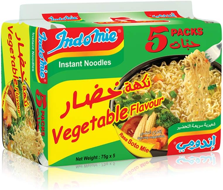 Indomie Pillow Pack Vegetable Flavor, 40 X 75G
