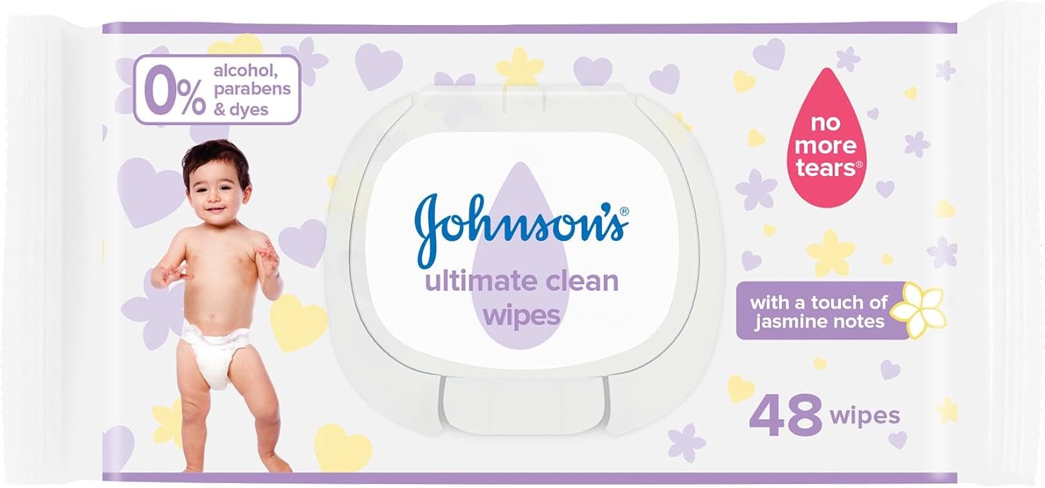 Johnson's Baby Ultimate Clean, 3X4X48, 576 Baby Wet Wipes