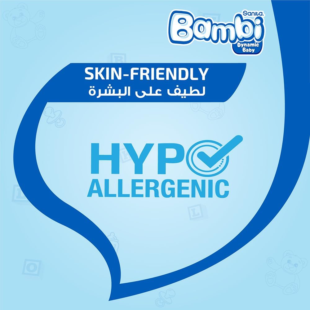 Sanita Bambi, Size 4, Large, 8-16 kg, Jumbo Pack, 62 Diapers