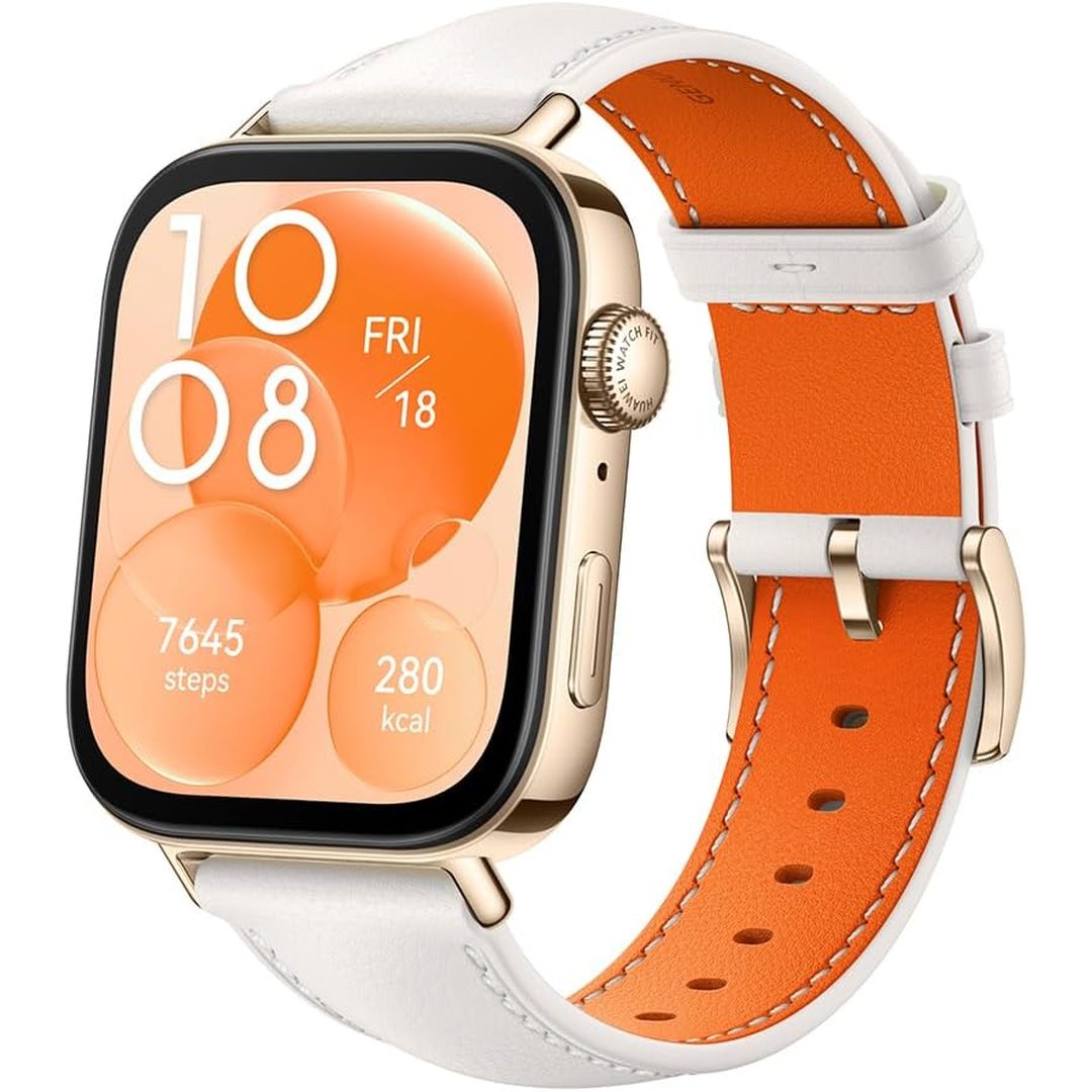 HUAWEI WATCH FIT 3, 1.82" AMOLED Display, Ultra-Slim Design, All-Round Fitness Management, Comprehensive Health Management, Durable Battery Life, Compatible with iOS & Android, White