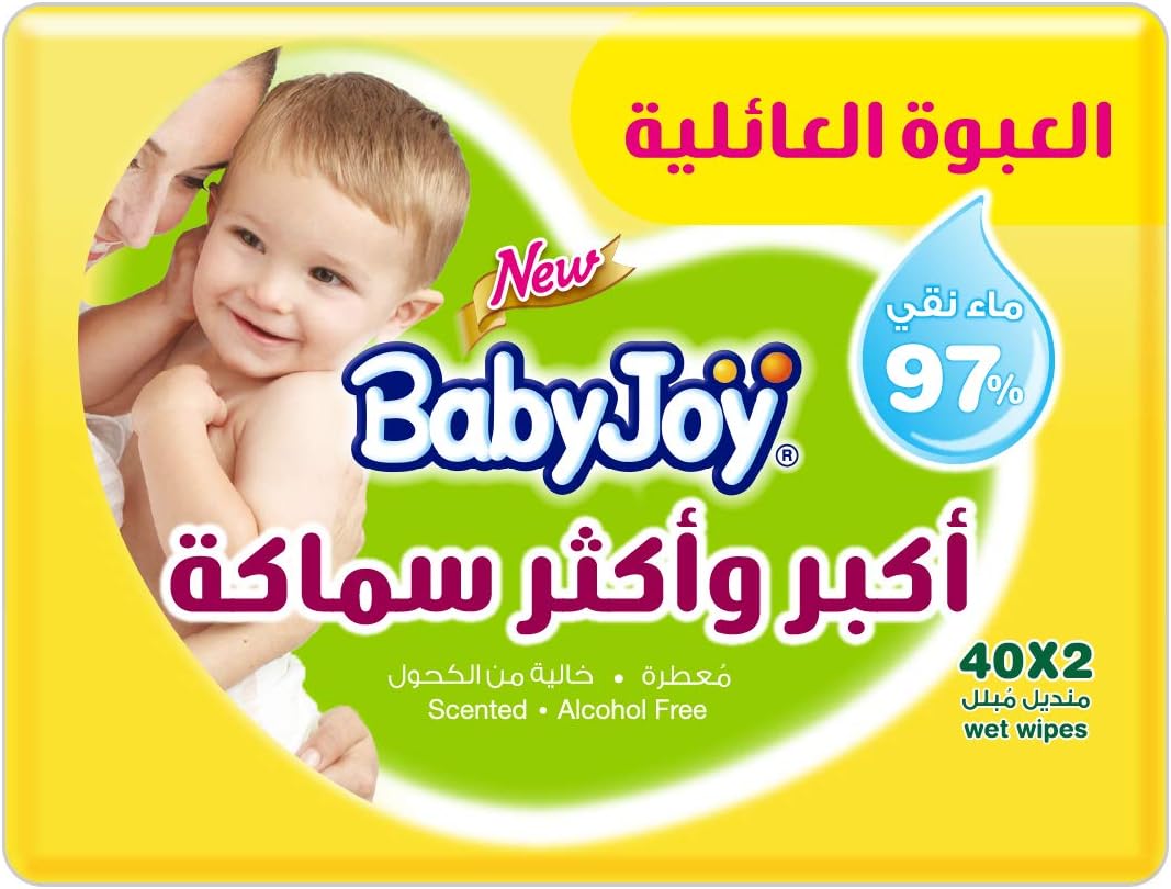 BabyJoy Thick and Large Scented, 40 Wet Wipes