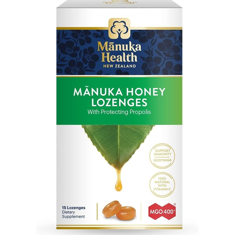Manuka Health, MGO 400+ Manuka Honey Lozenges with Blackcurrant, 58 lozenges