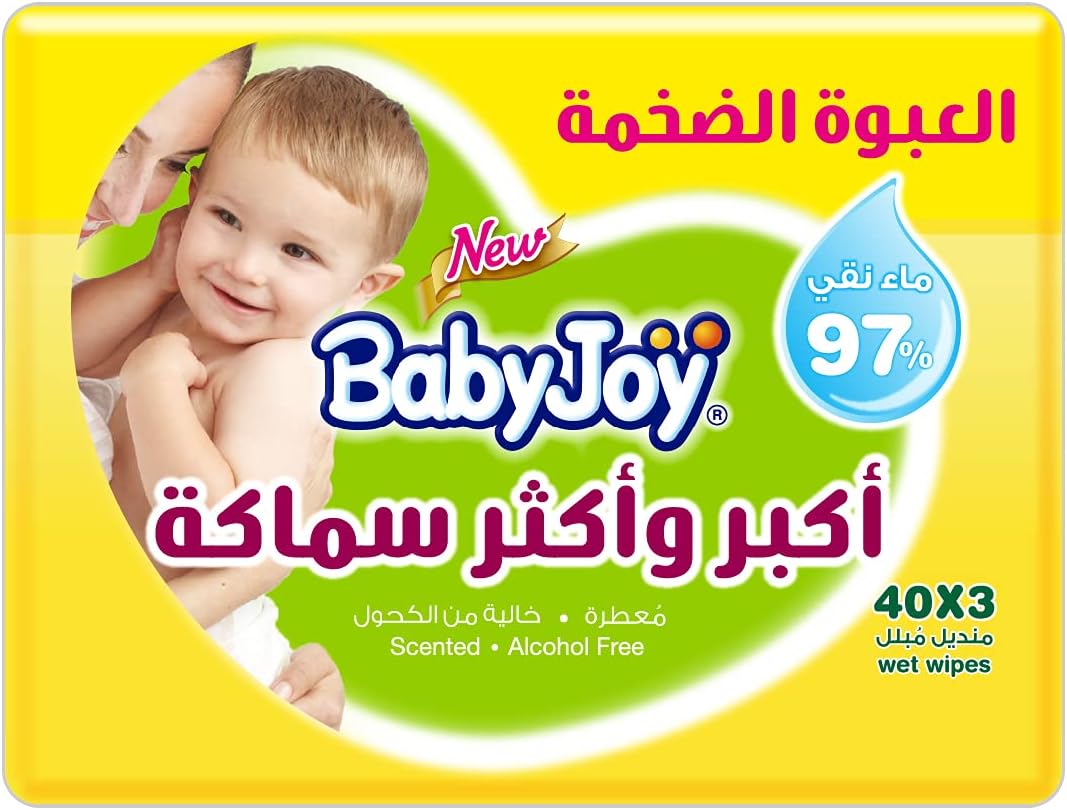 BabyJoy Thick and Large Scented, 40 Wet Wipes