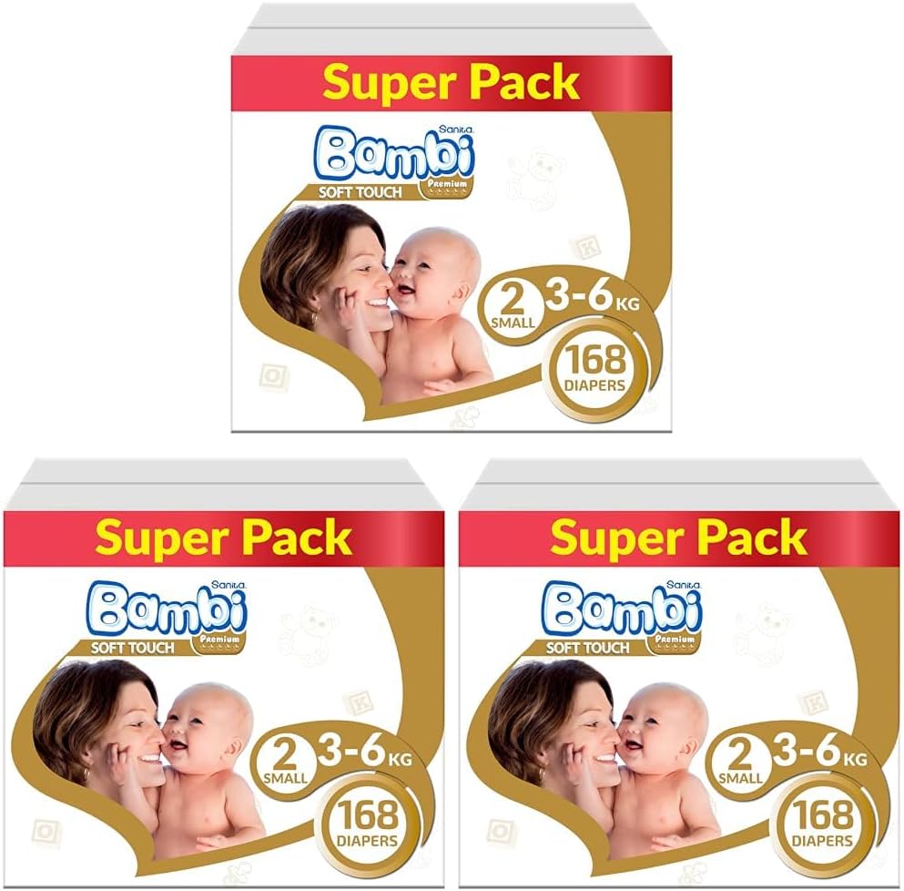 Sanita Bambi, Size 2, Small, 3-6 Kg, Value Pack, 48 Diapers