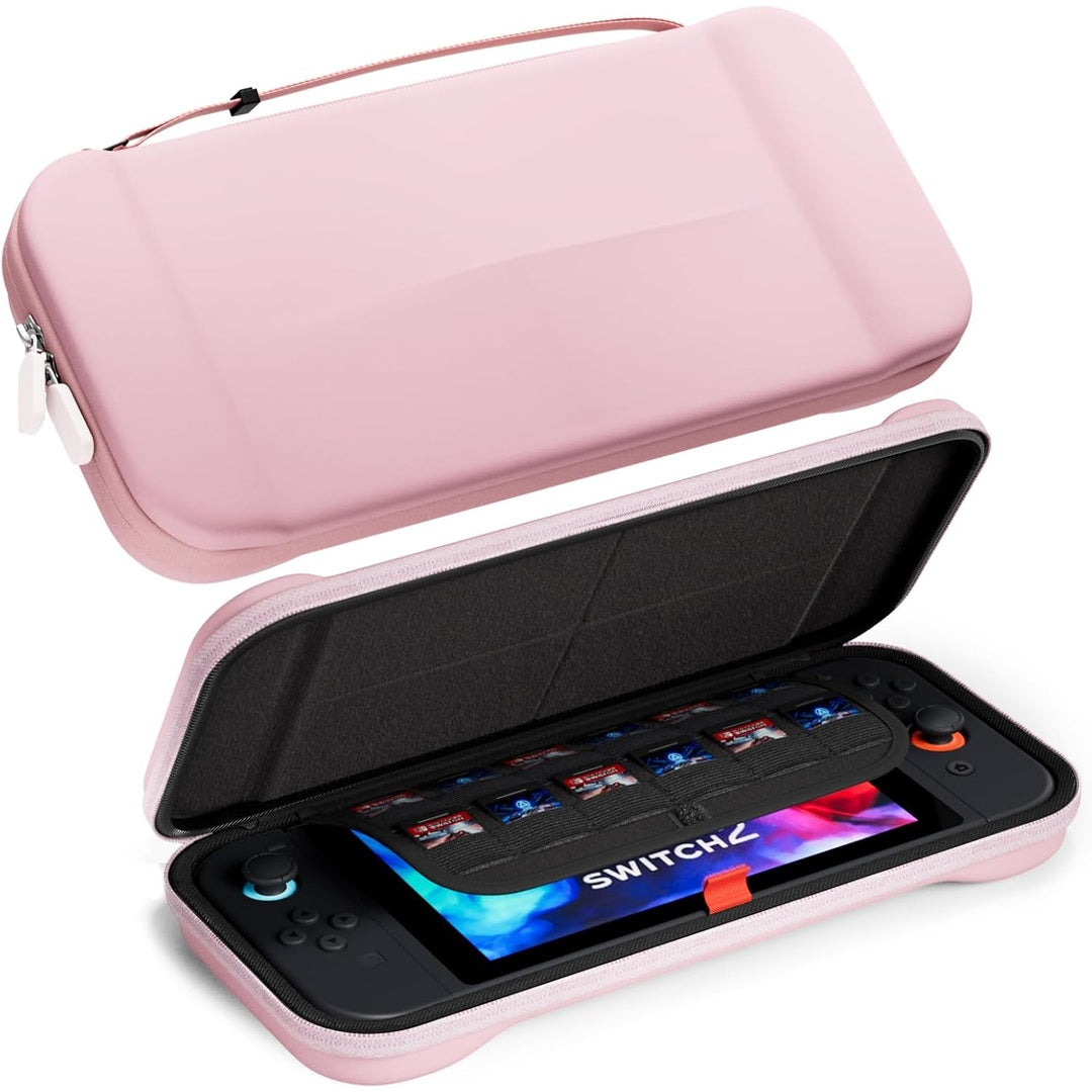 ProCase Slim Carrying Case for Nintendo Switch 2 2025, Travel Case Hard-Shell with 12 Game Card Slots, Switch 2 Protector Accessories -Black