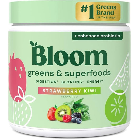 Bloom Nutrition Green Juice Powder Strawberry-Kiwi Flavor 181g 30 Services