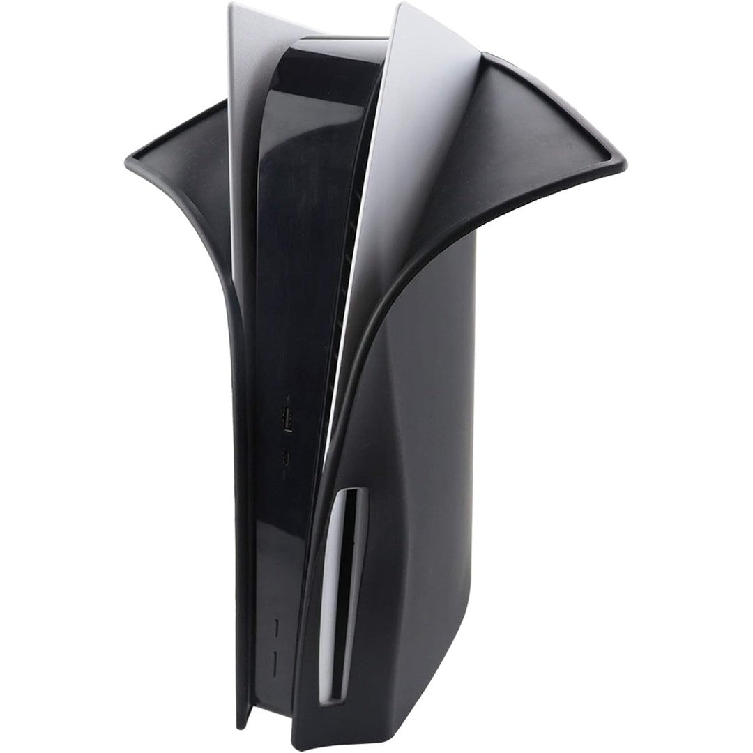 DMLNN PS5 Silicone Skin Cover, Dustproof Anti-Scratch Anti-Fall Waterproof Protector Case for Sony Playstation 5 Disk Edition (Disk Edition, Black)