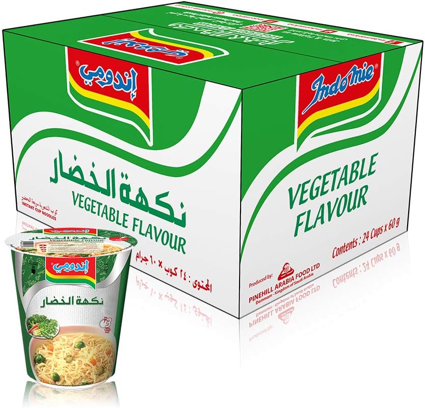 Indomie Cup Noodle Vegetable Flv, 24 X 60G - Pack Of 1, V1600
