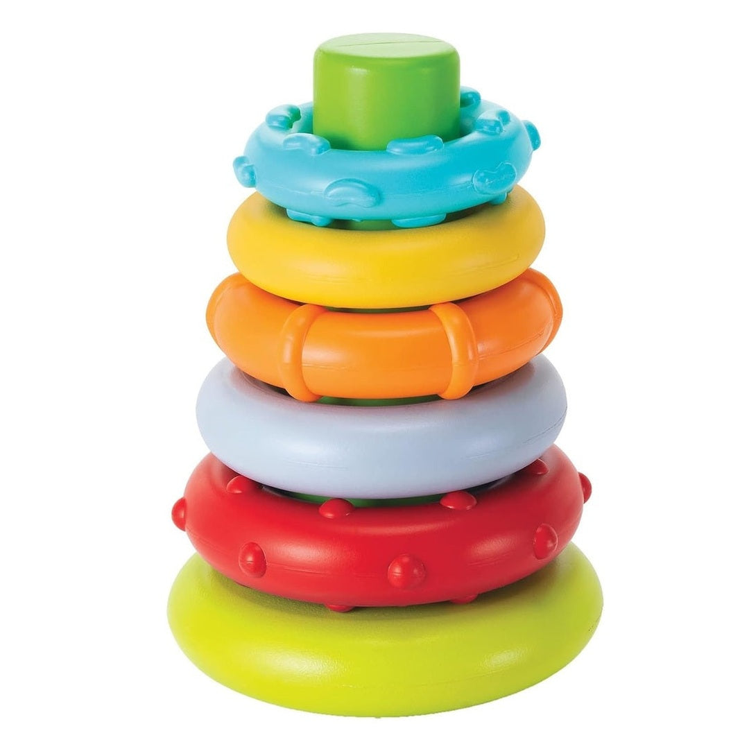 Infantino Rock 'n Sack Ring Educational and Skills Development Stacking Game, Polyester, Multicolor