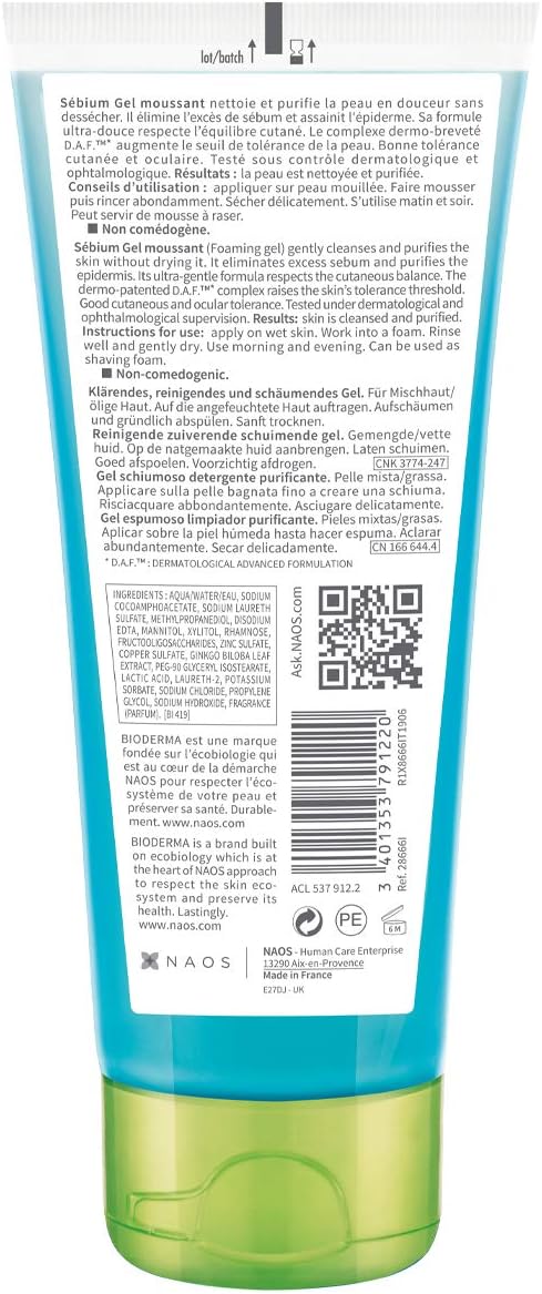 Bioderma Sebium Gel Moussant Actif 200ml