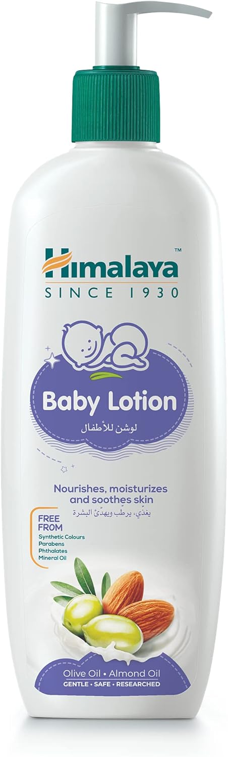 Himalaya Baby Lotion | No Parabens, Dyes & Synthetic Colors is a Quick-Absorbing Daily-Use Lotion -400ml