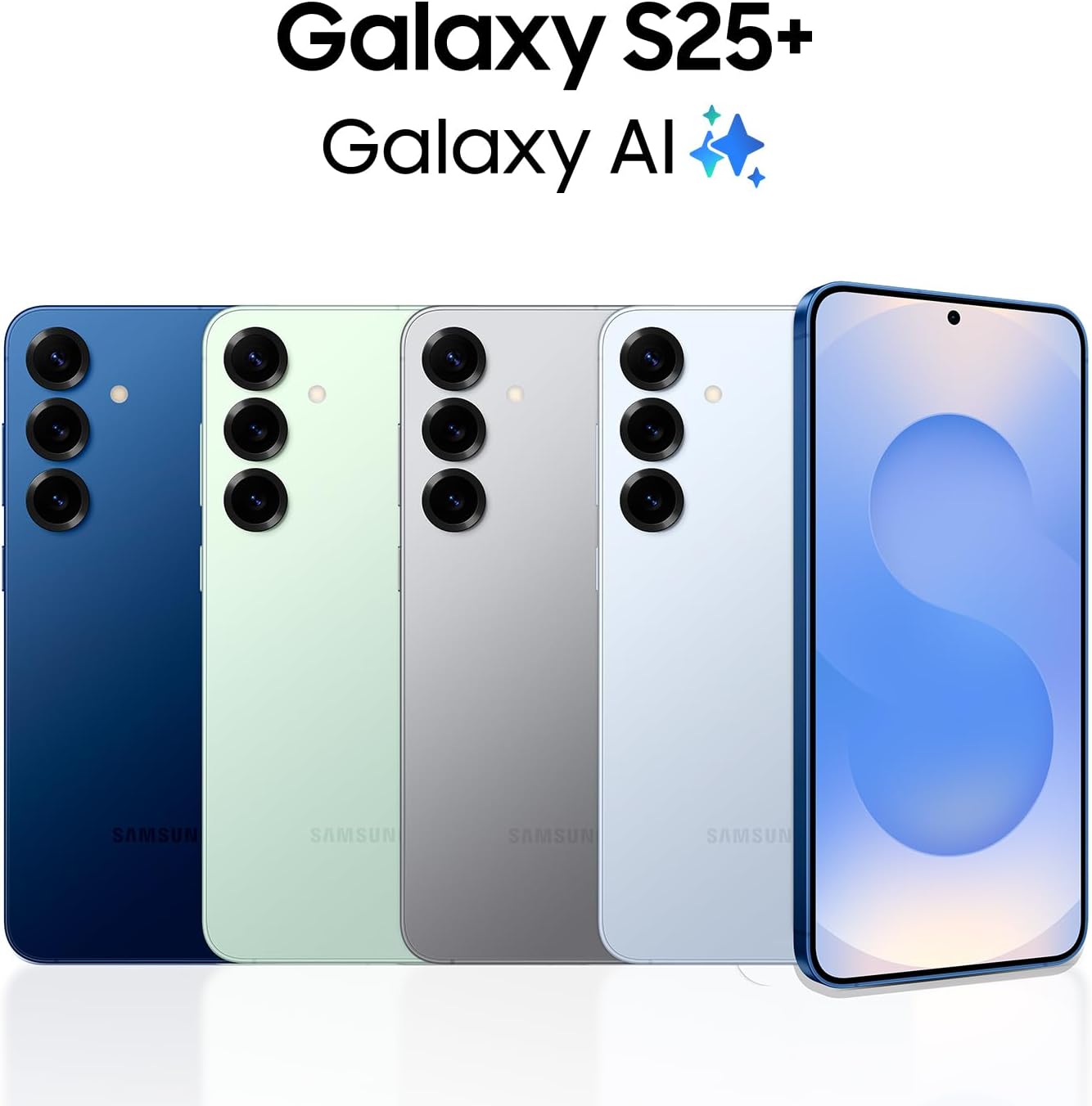 SAMSUNG Galaxy S25+ Cell Phone, 256GB AI Smartphone, Unlocked Android, AI Camera, Fast Processor, ProScaler Display, Long Battery Life, 2025, Icyblue (International Version)