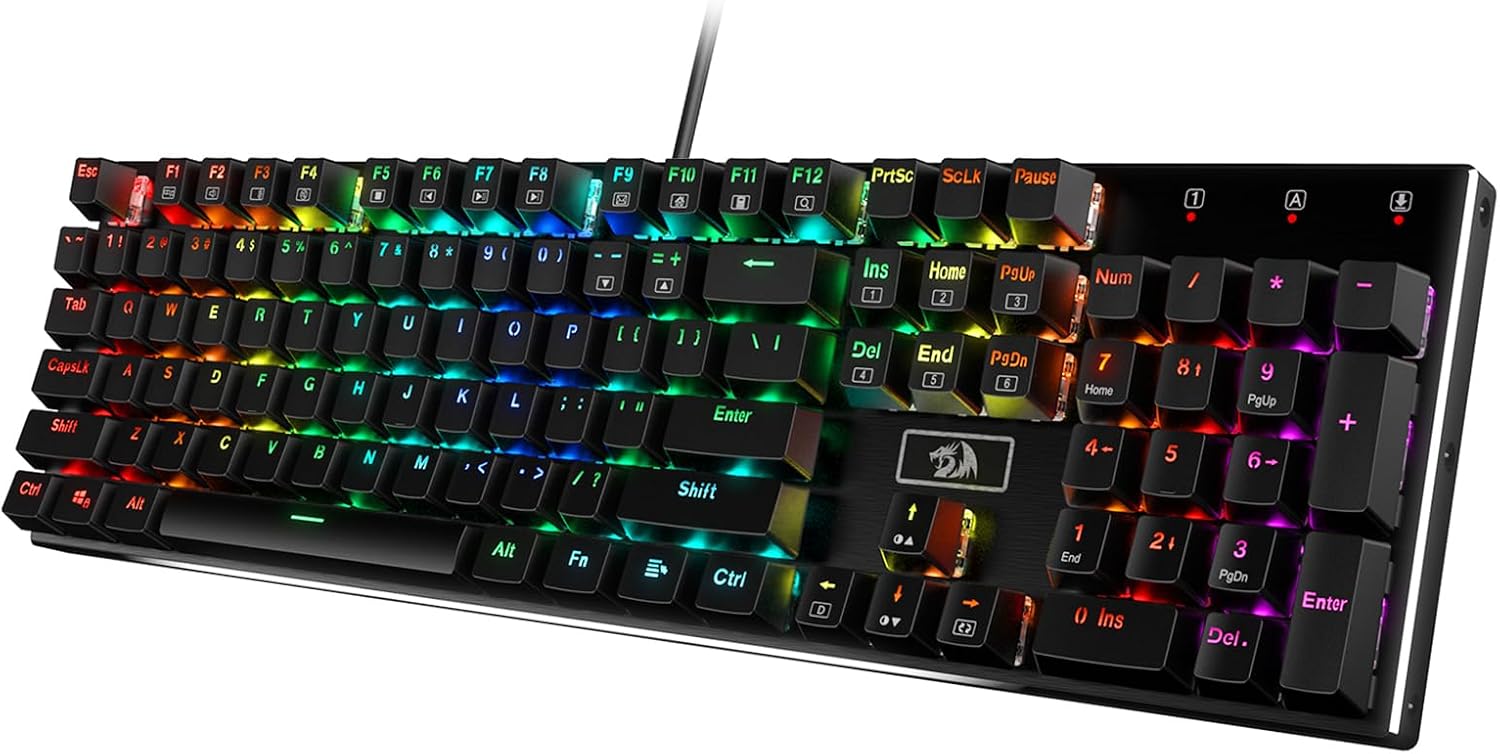 Redragon K556 PRO Upgraded Wireless RGB Gaming Keyboard, BT/2.4Ghz Tri-Mode Aluminum Mechanical Keyboard w/No-Lag Connection, Hot-Swap Linear Quiet Red Switch