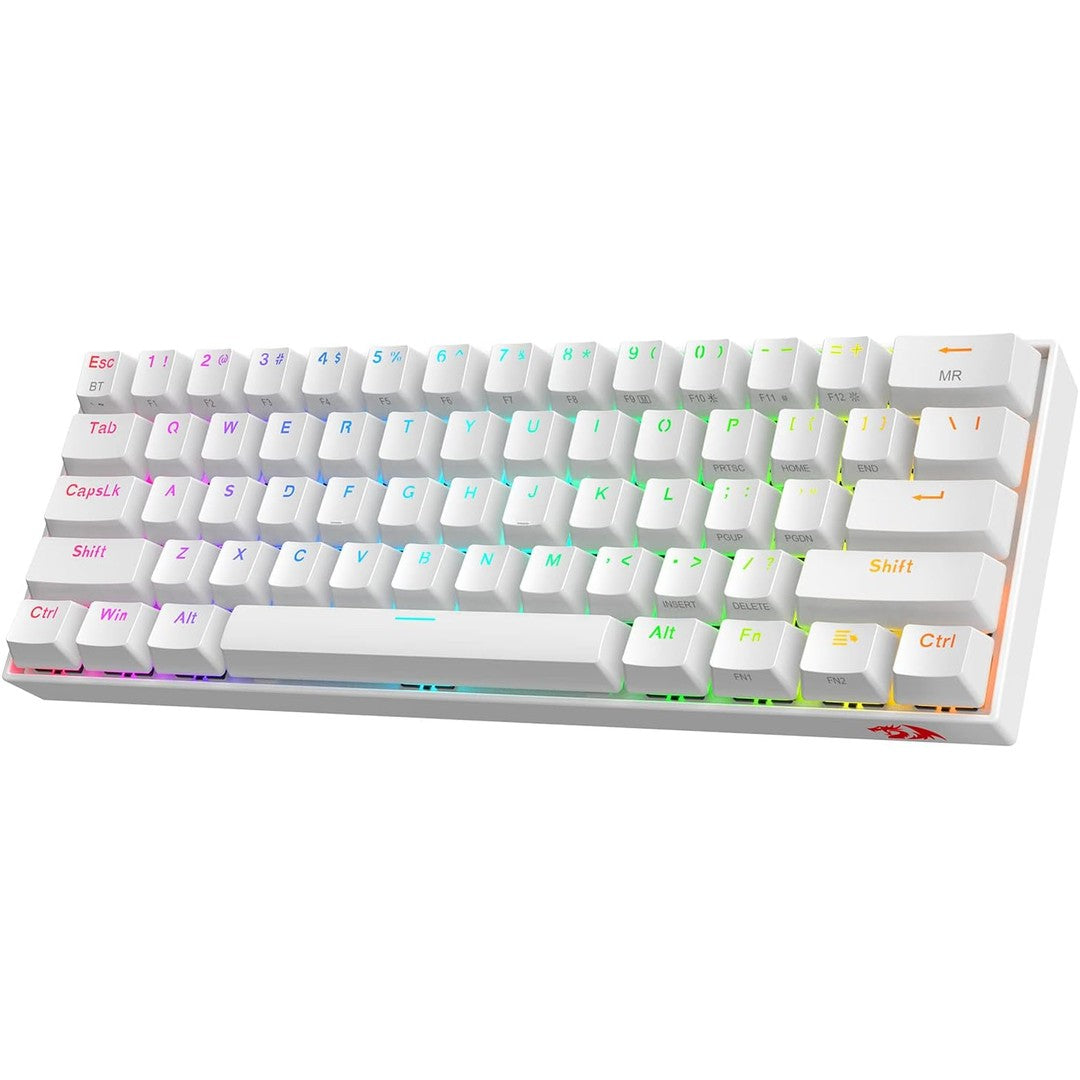 Redragon K530 Pro Draconic 60% Wireless RGB Mechanical Keyboard, Bluetooth/2.4Ghz/Wired 3-Mode 61 Keys Compact Gaming Keyboard w/100% Hot-Swap Socket, Free-Mod Plate Mounted PCB & Tactile Brown Switch