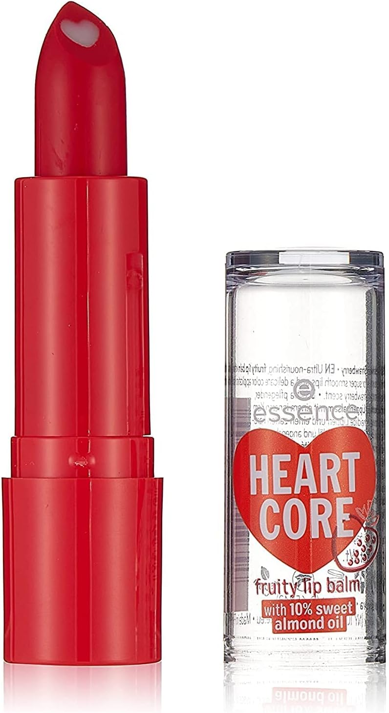 Essence Heart Core Lip Balm, Sweet Strawberry