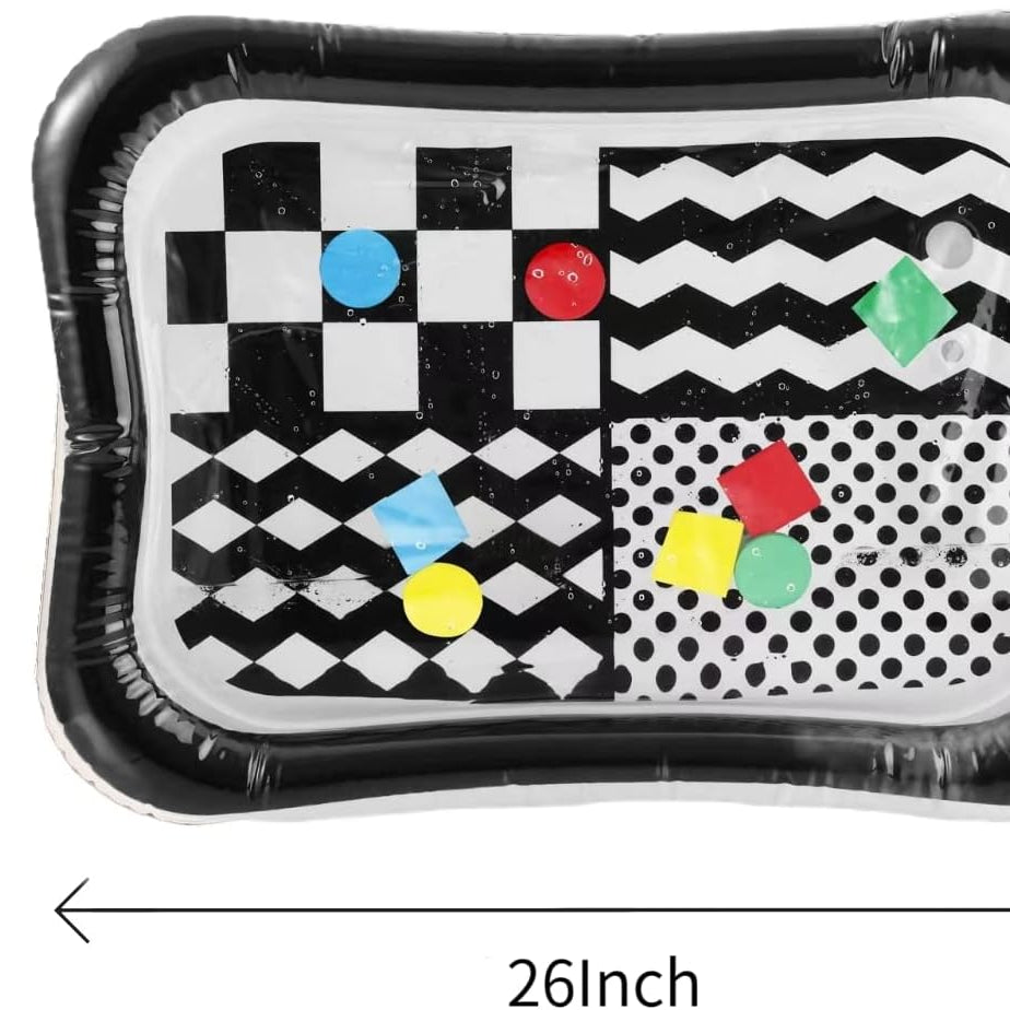 PandaEar 2 Pack Tummy Time Water Mat for Babies Kids, Inflatable Baby Water Play Mats, Baby Toys Sensory Water Mat for 3 6 12 Months Girls Boys