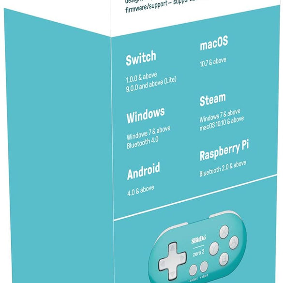 Nargos 8Bitdo Zero 2 Bluetooth Key Chain Sized Mini Controller for Nintendo Switch, Windows, Android and macOS (Yellow Edition)