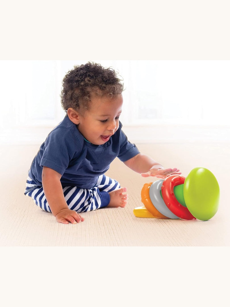 Infantino Rock 'n Sack Ring Educational and Skills Development Stacking Game, Polyester, Multicolor