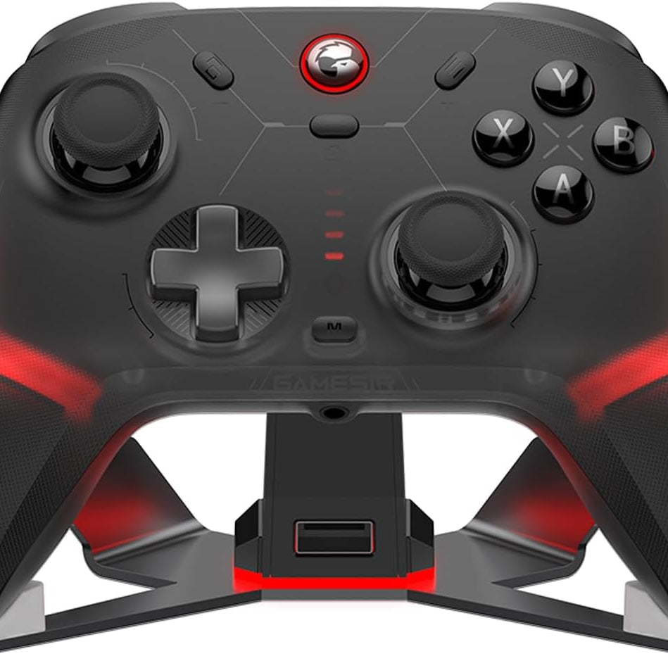 GameSir Cyclone 2 Multiplatform Wireless Controller- TMR Electromagnetic Joysticks&Hall Effect Switch triggers,6-axis Gyro Gaming Controller for Switch/PC/iOS/Android/Steam (Shadow Black Bundle)