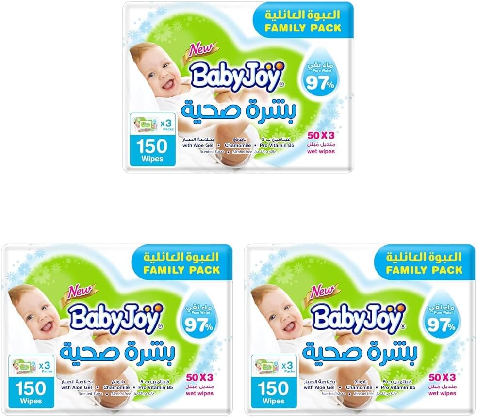 Babyjoy Healthy Skin, 3X50, 150 Baby Wet Wipes