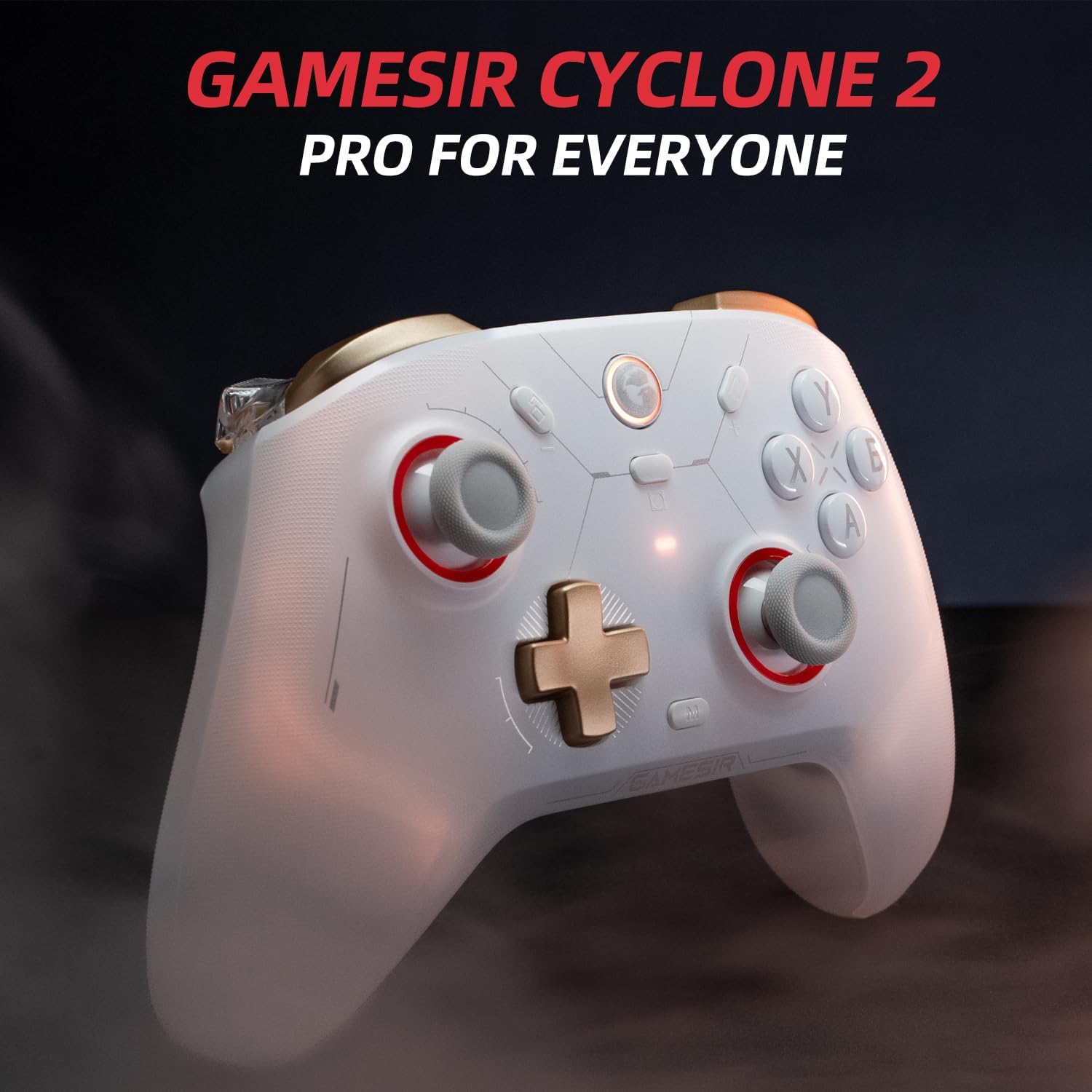 GameSir Cyclone 2 Multiplatform Wireless Controller- TMR Electromagnetic Joysticks&Hall Effect Switch triggers,6-axis Gyro Gaming Controller for Switch/PC/iOS/Android/Steam (Shadow Black Bundle)