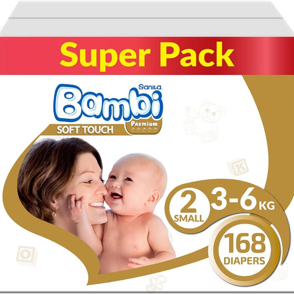 Sanita Bambi, Size 2, Small, 3-6 Kg, Value Pack, 48 Diapers
