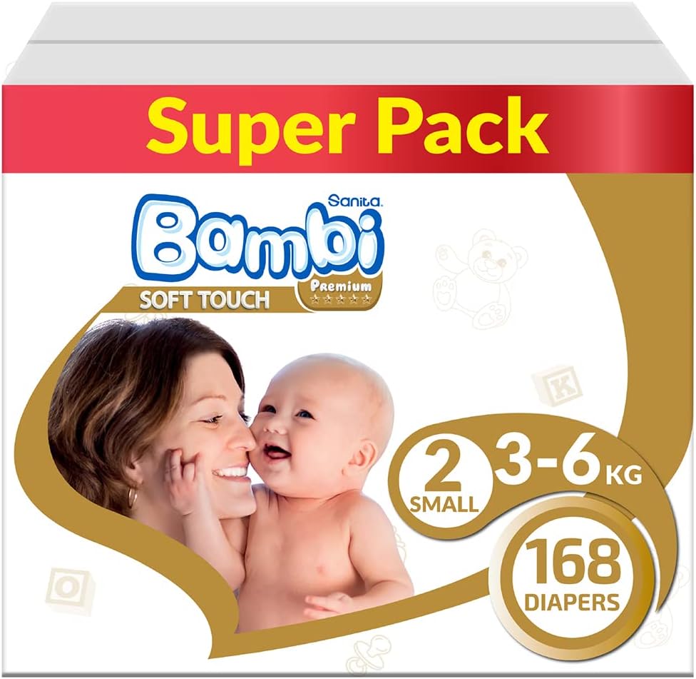 Sanita Bambi, Size 2, Small, 3-6 Kg, Value Pack, 48 Diapers