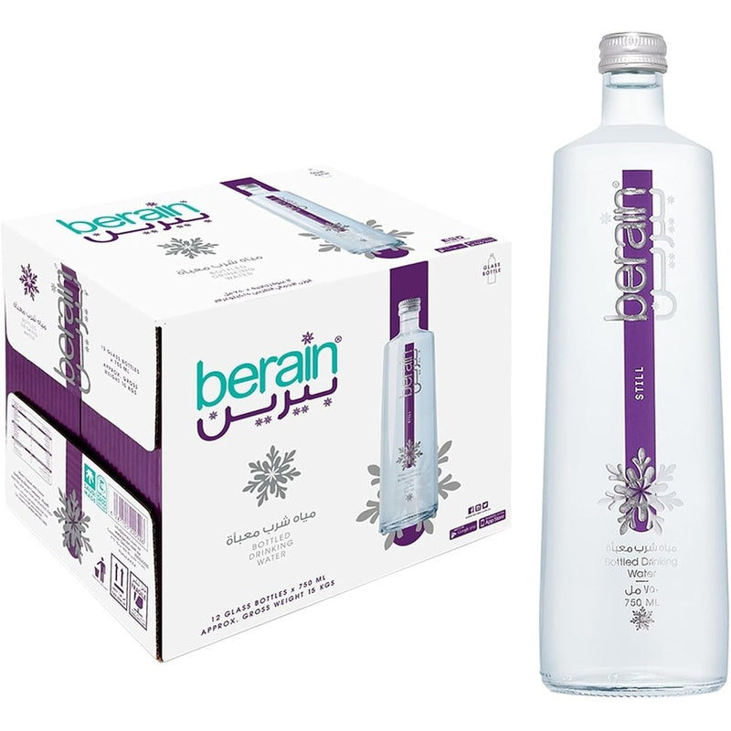 Berain Glass Bottle Still Water, 12 x 750 ml